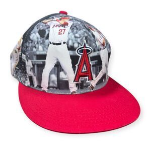 MLB Anaheim Angels Mike Trout Hat Strap Back State Farm Promo Cap Colorful